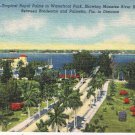 Florida Postcard Bradenton Palmetto Manatee River Bridge Waterfront Park