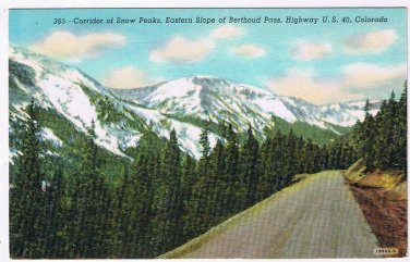 Colorado Postcard Snow Peaks Berthound Pass Eastern Slope