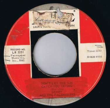 Gerry & Pacemakers Don't Let The Sun Catch You Crying 45 rpm Away From You Cdn