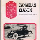 Canadian Klaxon Historical Automotive Society Of Canada 1974 32 Pages