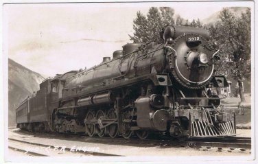 Postcard RPPC CPR Engine 5919 Canadian Pacific Railway