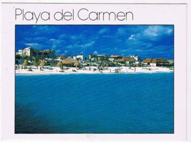 Mexico Postcard Cozumal Playa Del Carmen View From The Sea