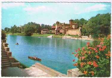Italy Postcard Torino Po River & Medieval Castle