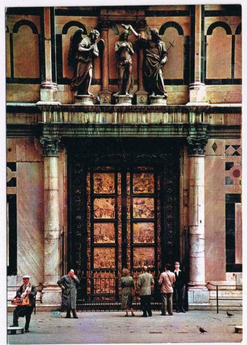 Italy Postcard Firenze Florence Baptistery Paradiso Gate