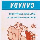 Matchbook Cover Montreal Skyline Quebec