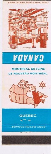 Matchbook Cover Montreal Skyline Quebec
