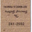 Matchbook Cover The Bancroft Gallery Cleveland Ohio