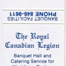 Matchbook Cover Elora Royal Canadian Legion Branch 229