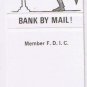Matchbook Cover First National Bank Iron Mountain Kingsford Michigan Bank Mail