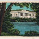 Postcard Historical Building & Lake Delaware Park Buffalo New York