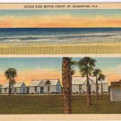 Florida Postcard St Augustine Ocean Side Motor Court