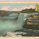 New York Postcard Niagara Falls Carillon Tower Rainbow Bridge American Falls