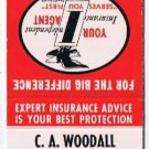 Matchbook Cover C A Woodall Insurance Agency Princeton Kentucky Independent