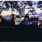 United Kingdom UK Postcard Wells Cathedral At Night Somerset