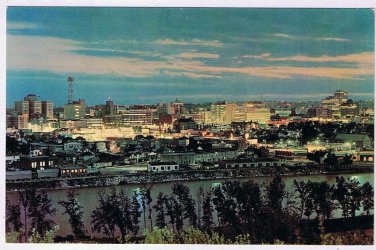 Alberta Postcard Calgary Night View