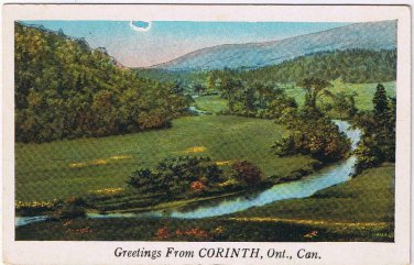 Postcard Greetings From Corinth  Ontario