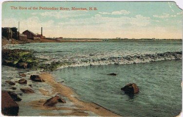 Postcard The Bore Of The Petitcodiac River Moncton New Brunswick