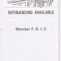 Matchbook Cover First National Bank Iron Mountain Kingsford Michigan Refinancing