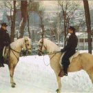 Quebec Postcard Montreal Mounted Policemen Horses Winter