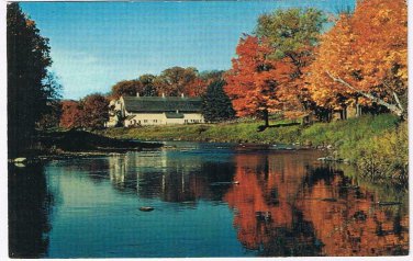 Vermont Postcard Farm With Autumn Reflections
