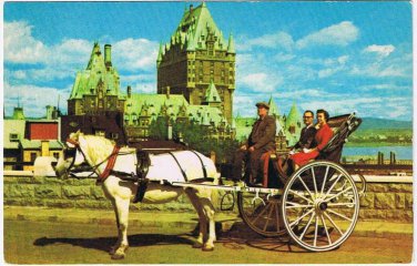 Quebec Postcard Quebec City Caleche Ride