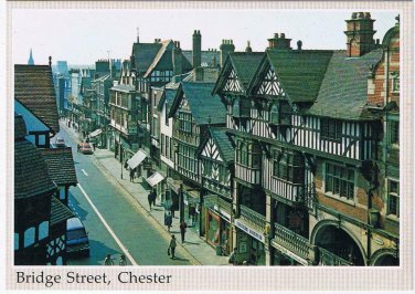 United Kingdom UK Postcard Chester Bridge Street