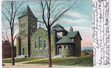 Pennsylvania Postcard Scranton Second Presbyterian Church Hugh Leighton