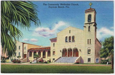 Florida Postcard Daytona Beach Community Methodist Church