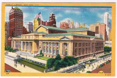 New York Postcard NYC Public Library
