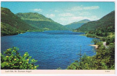 United Kingdom UK Postcard Scotland Loch Eck Dunoon Argyll