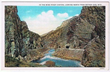 Postcard Wind River Canyon North From Boysen Dam Wyoming