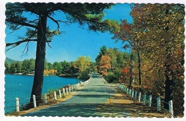 Ontario Postcard Smooth Rock Falls Kents Esso Service Autumn Road