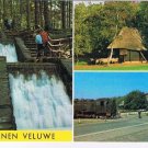 Holland Netherlands Postcard Loenen Veluwe Multi View Waterfall Train Reindeer