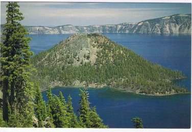 Oregon Postcard Wizard Island Crater Lake National Park