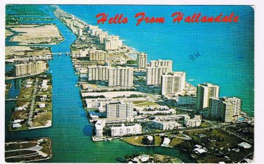 Florida Postcard Hallandale Inland Waterway Gold Coast