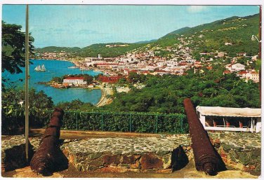 US Virgin Islands Postcard St Thomas Charlotte Amalie View From Bluebeard Castle
