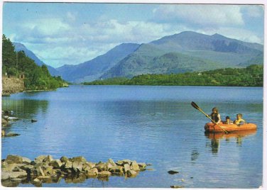 United Kingdom UK Postcard Wales Across Llyn Padarn To Snowdon Caernarvonshire