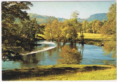 United Kingdom Postcard Wales Llangollen Denbighshire Horseshoe Falls River Dee