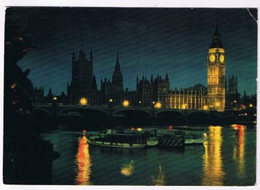 United Kingdom UK Postcard London Houses Of Parliament River Thames