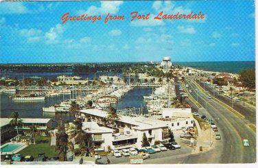 Florida Postcard Fort Lauderdale Bahia Mar World's Largest Yacht Basin