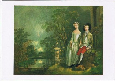 Art Postcard Cambridge Fitzwilliam Museum Heneage Lloyd & Sister Gainsborough