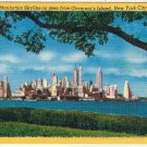 New York Postcard NYC Manhattan Skyline From Governor's Island