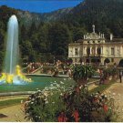 Germany Postcard Konigsschloss Linderhof Royal Castle Fontane Fountain B