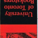 UNIVERSITY OF TORONTO  BOOKSTORE Matchbook Red Used Book Dealer Eddy Match