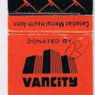 Matchbook Cover Vancity Canadian Mental Health Association Vancouver Burnaby