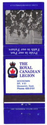 Ontario Matchbook Cover Moosomin Royal Canadian Legion Branch 81 Dancing