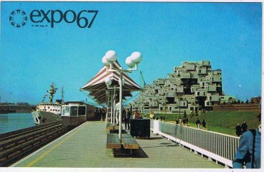 Quebec Postcard Montreal Expo 67 View On Site Du Havre Habitat 67 Expo Express