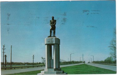Quebec Postcard Salaberry de Valleyfield Monument Colonel Charles de Salaberry