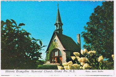 Nova Scotia Postcard Grand Pre Historic Evangeline Memorial Church