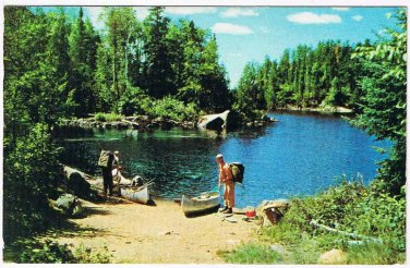 Ohio Postcard Dayton Lake Canoes Backpackers